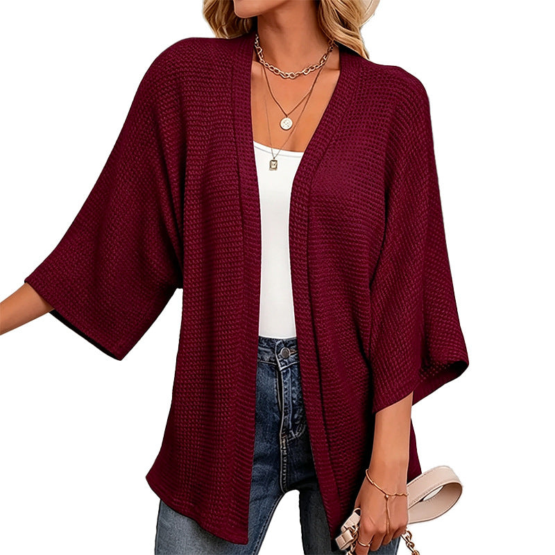 Simple SpringAutumn Knitted Women's Batwing Cardigan