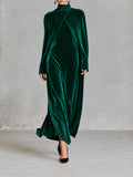 Women's Turtleneck Long-sleeve Shawl Dress