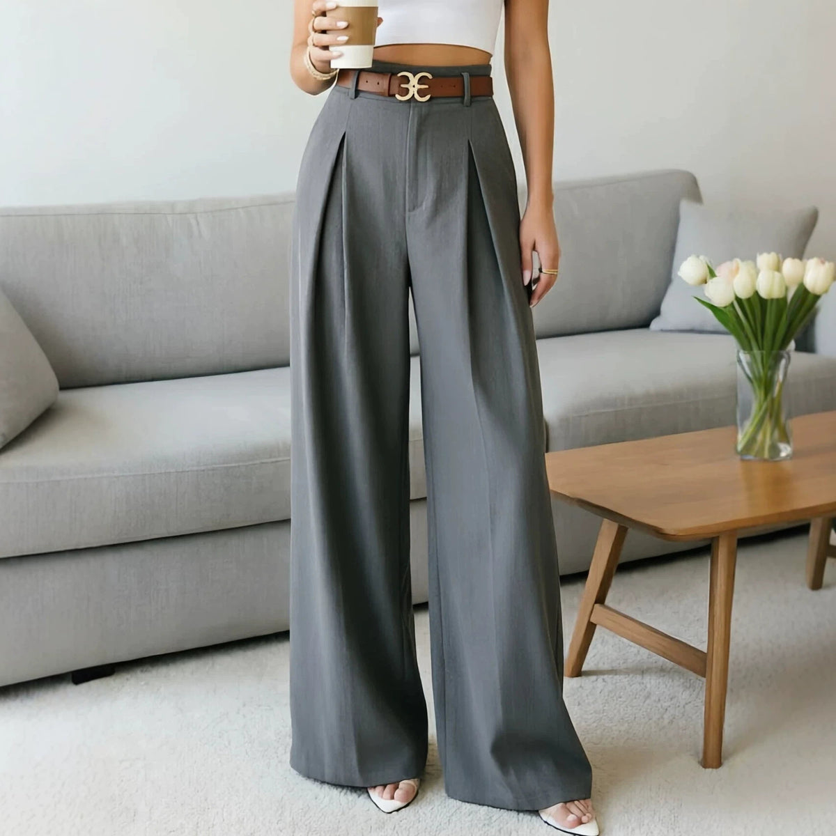Women's Casual Straight-leg Wide-leg Pants