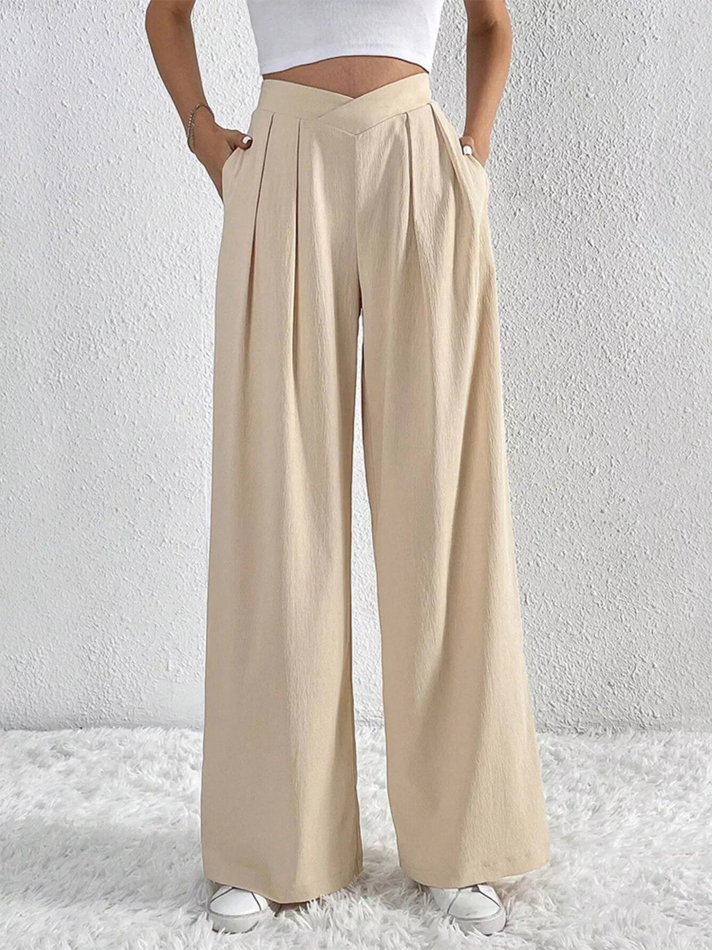 Women's Pleated Wide Leg Pants