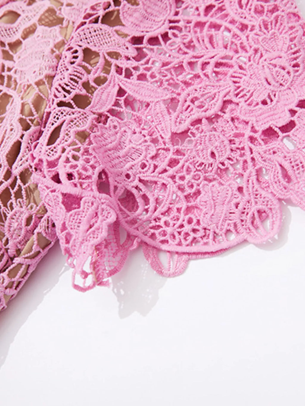 Women's Lace Button-Up Midi Dress