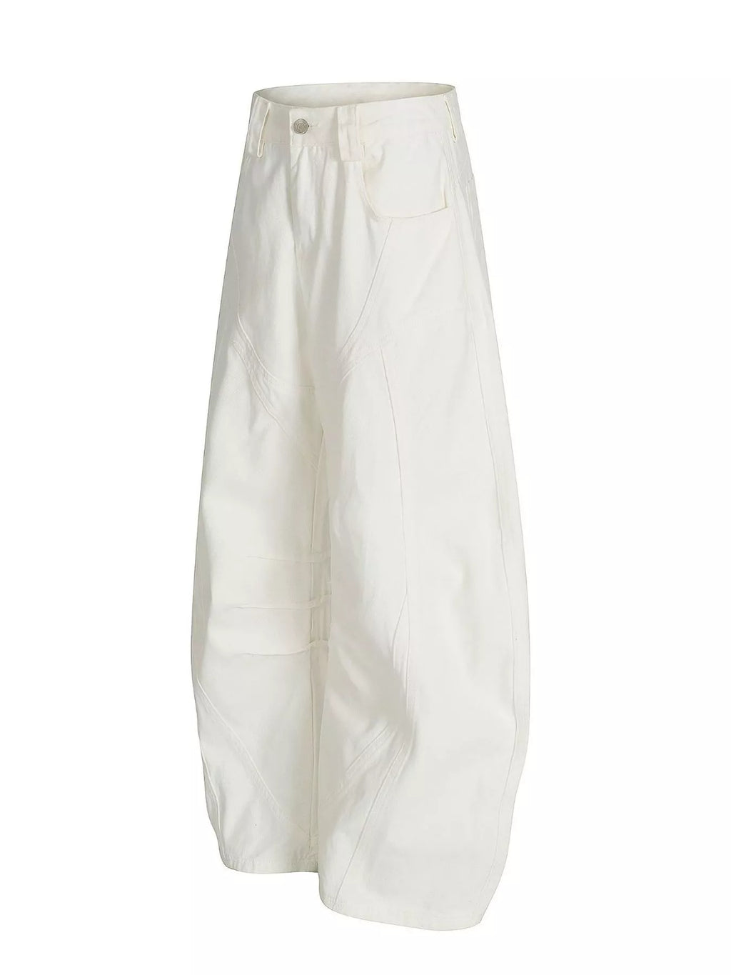 Men's White Men's Wide Leg Pants - White