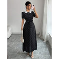 Women's Ruffled-collar Simple And Stylish Short-sleeve Dress