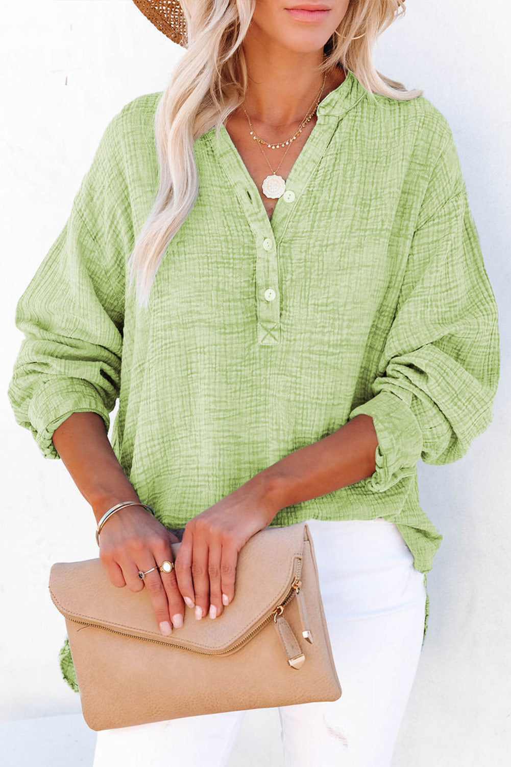 Women's Buttoned Long Sleeve Blouse