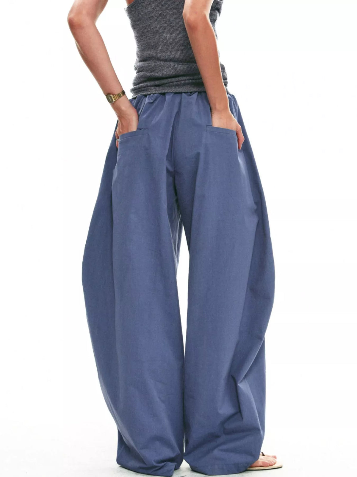 Women's Drawstring Wide-Leg Pants