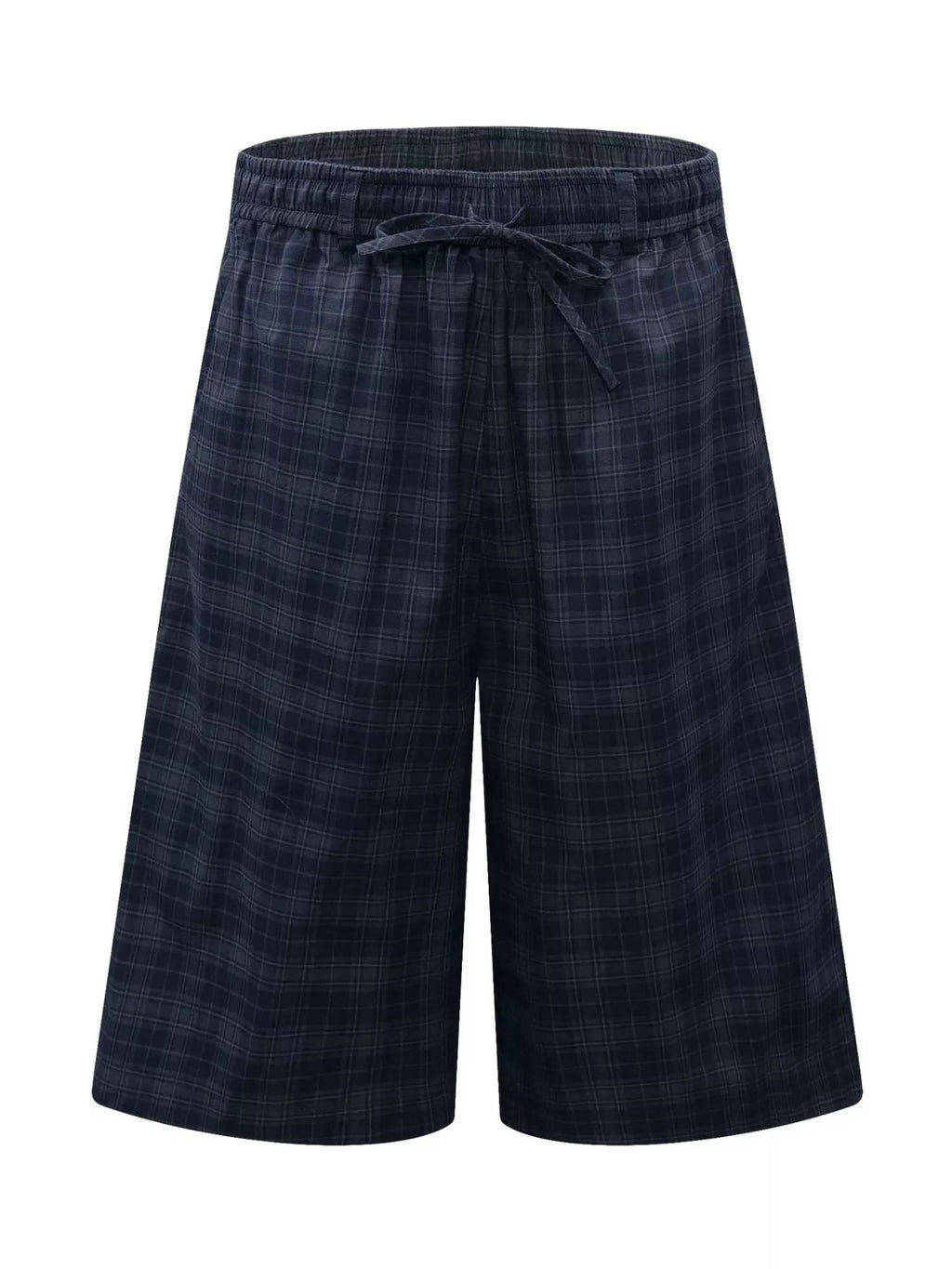 Men's Black Forest Men's Plaid Wide-Leg Drawstring Shorts - Black Forest