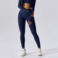 Women's Running Cloud-Feel Quick-Dry Fitness Pants Breathable Outdoor Tight Sports Pants High-Waisted Butt-Lifting Yoga Pants For Women 8047 - Badge Blue