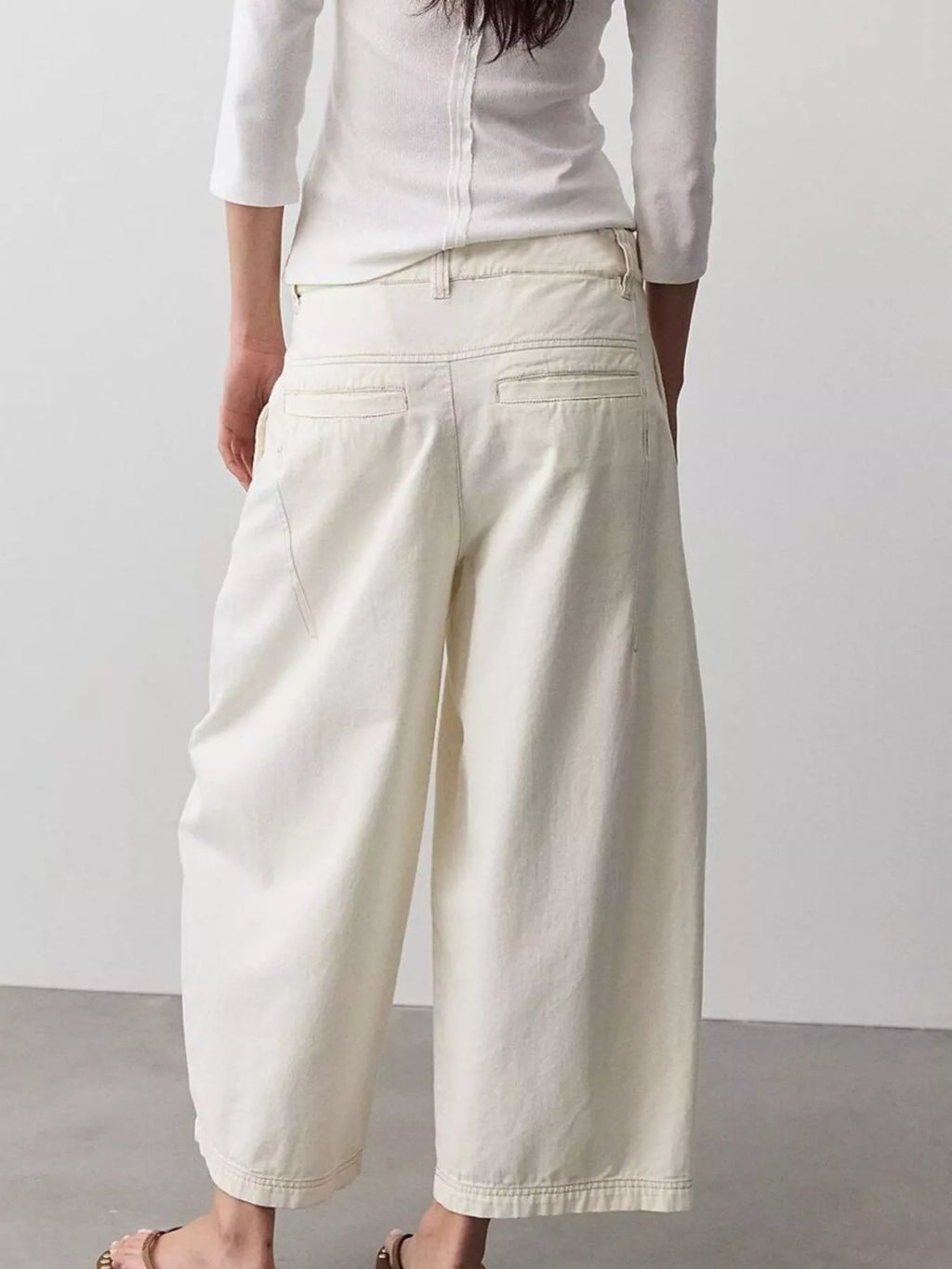 Women's Wide-Leg Cropped Jeans