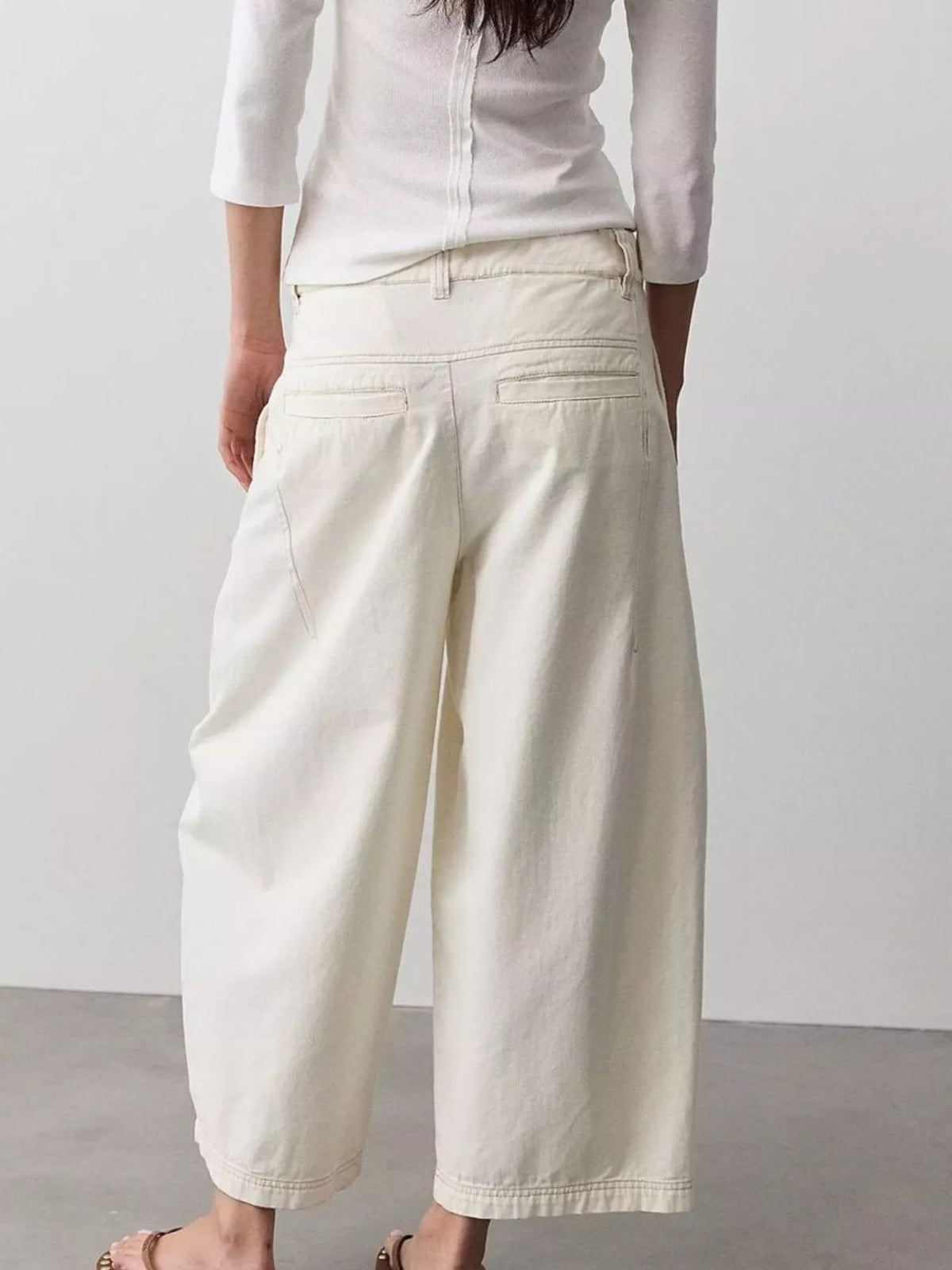 Women's Wide-Leg Cropped Jeans