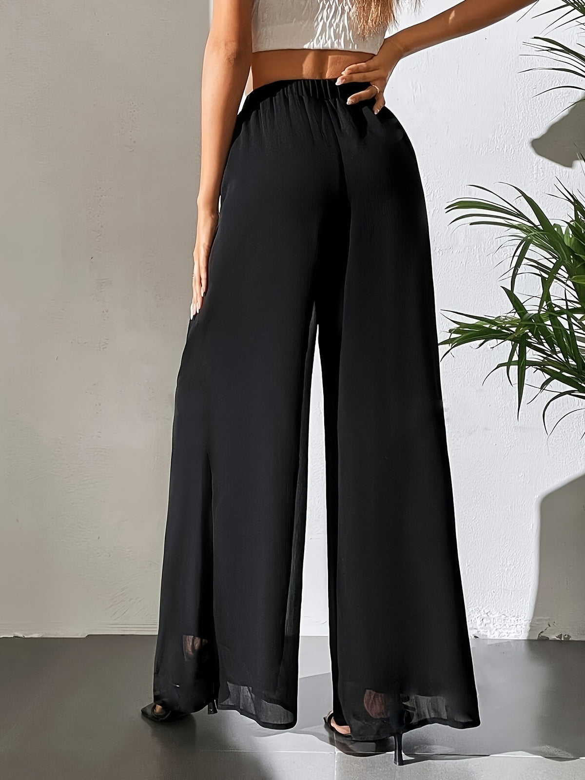 Women's Autumn And Summer New Casual Chiffon Wide Leg Pants Loose Pants