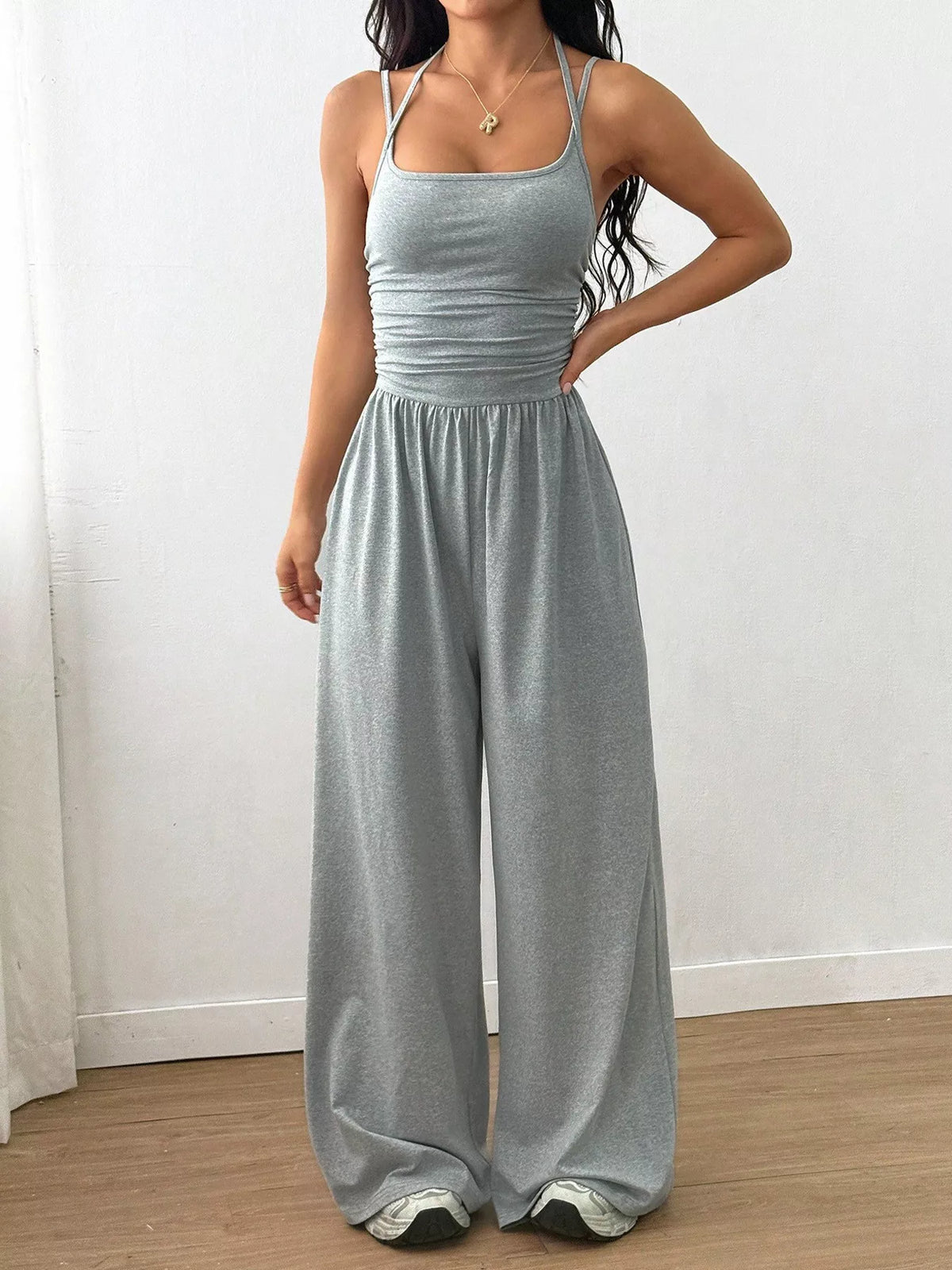 Women's Spaghetti Strap Wide Leg Jumpsuit