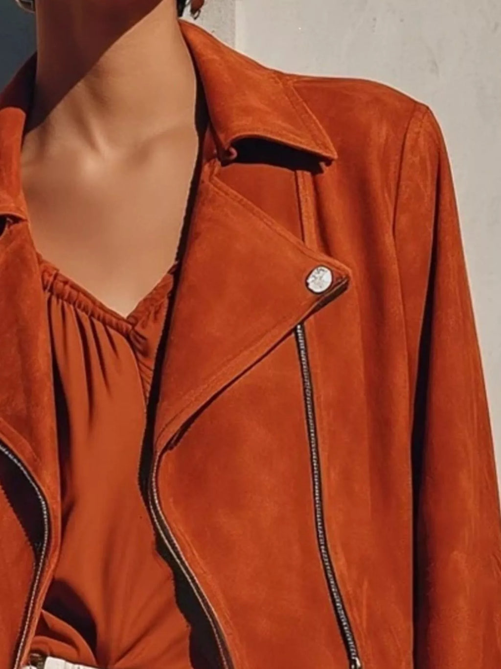 Women's Fringe Hem Zip Up Jacket