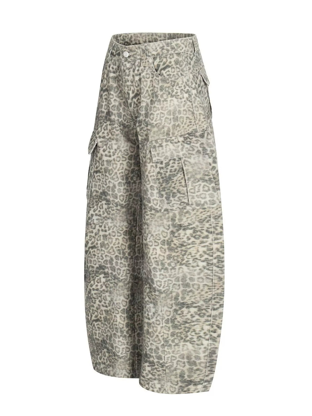 Men's Leopard Print Cargo Pants - Leopard