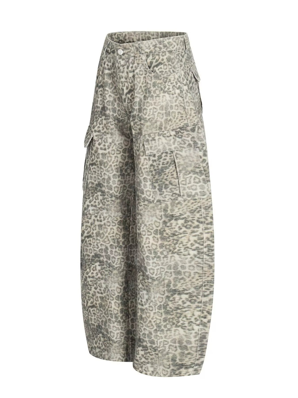 Men's Leopard Print Cargo Pants - Leopard