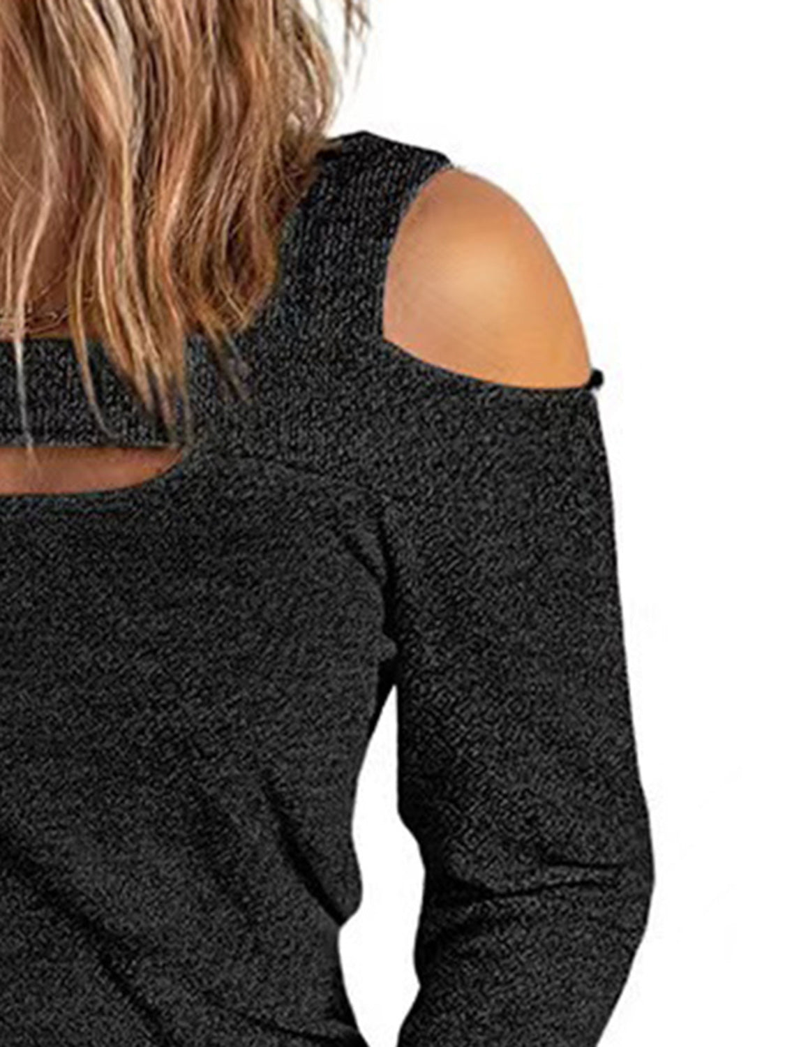 Women's Cutout Cold Shoulder Blouse