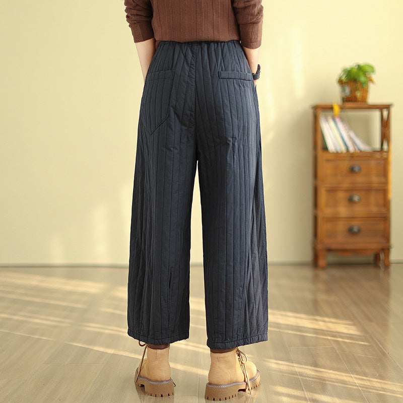 Thickened Wide-leg Pants Straight-leg Pants Artistic Retro Casual