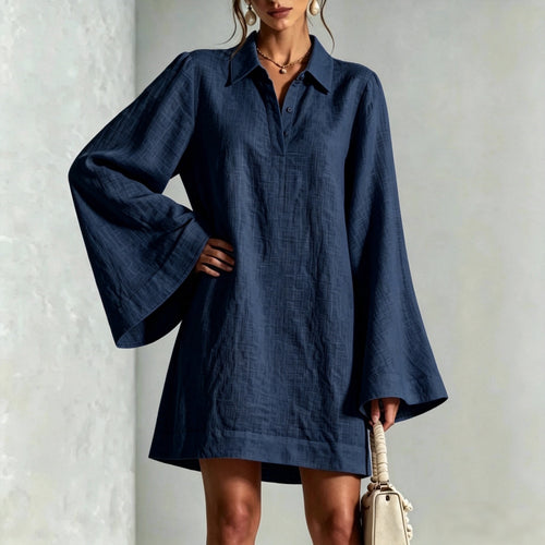 Autumn New Arrival Elegant Slimming Dress With A Lapel Collar For Women