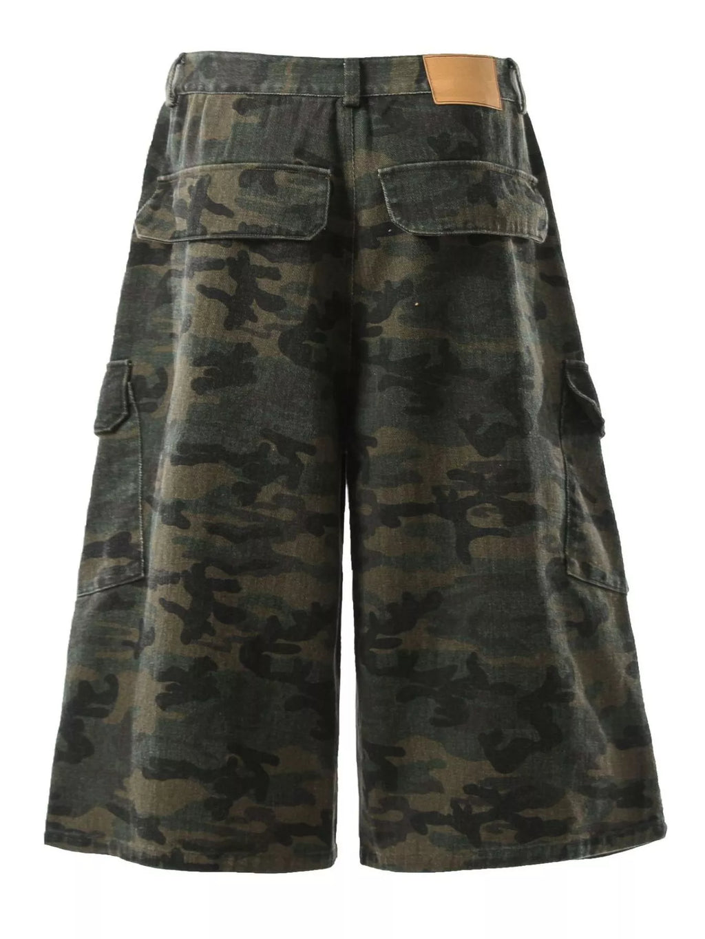 Men's Green Camouflage Men's Camouflage Cargo Capris - Green Camouflage