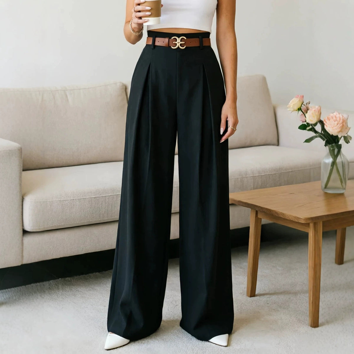 Women's Casual Straight-leg Wide-leg Pants