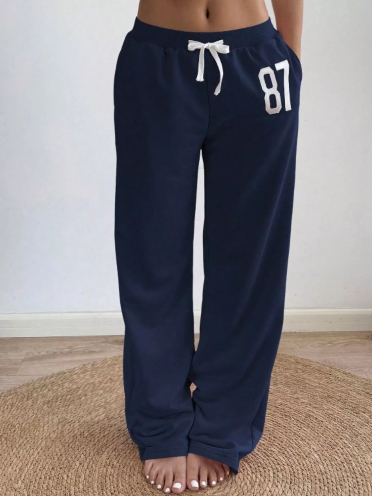 Women's Drawstring Wide Leg Pants