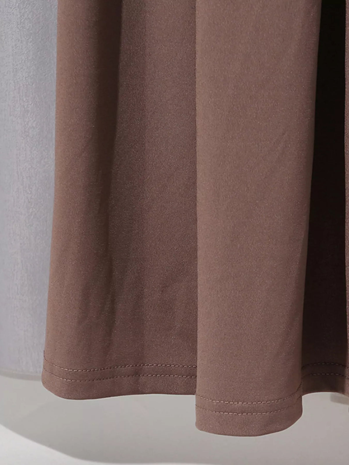 Women's Brown Ruched Long-Sleeve Maxi Dress with Cutout Detail - Brown