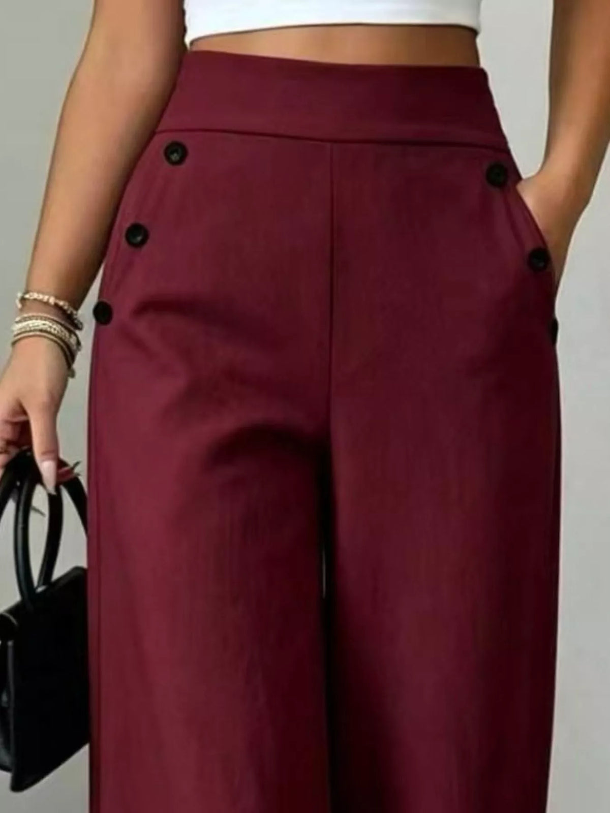 Women's High-Waisted Wide-Leg Pants
