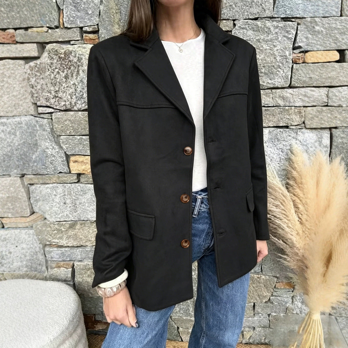 Vintage Brown Suede Jacket For Women