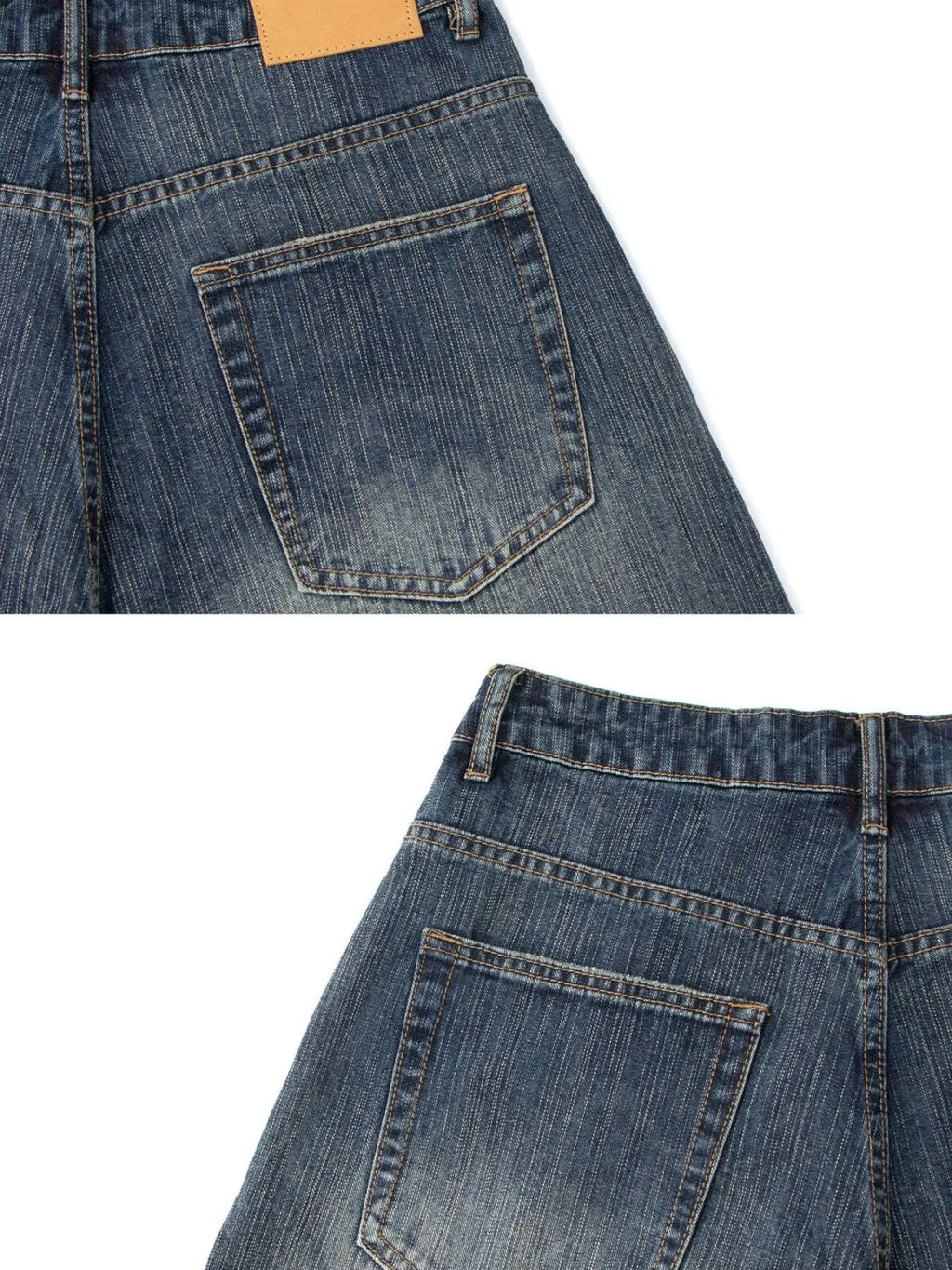 Men's Blue Men's Wide Leg Denim Shorts - Blue