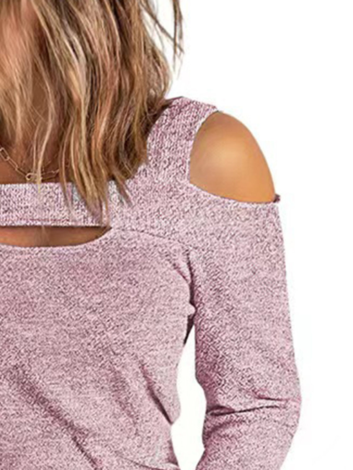 Women's Cutout Cold Shoulder Blouse