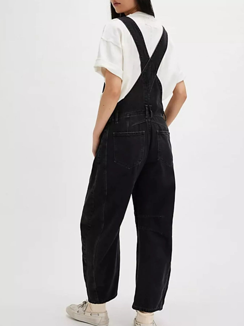 Women's Wide Strap Wide Leg Denim Overalls