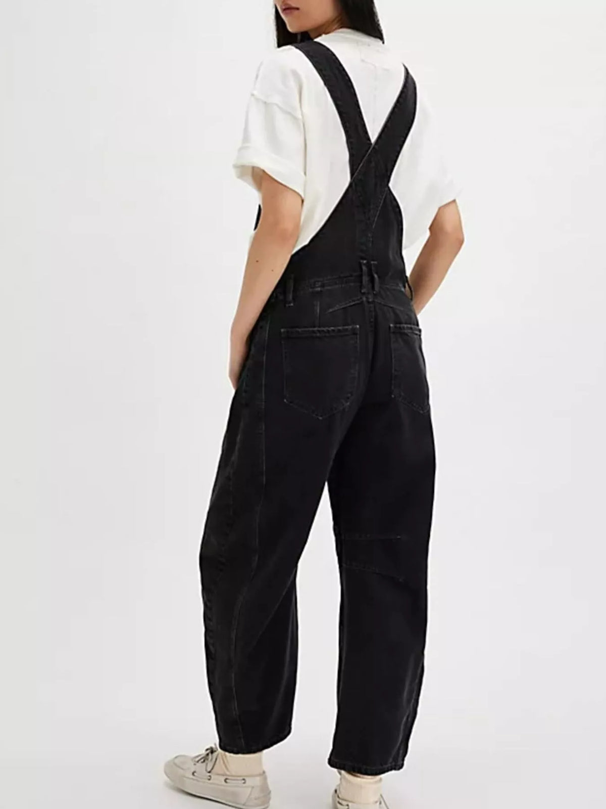 Women's Wide Strap Wide Leg Denim Overalls