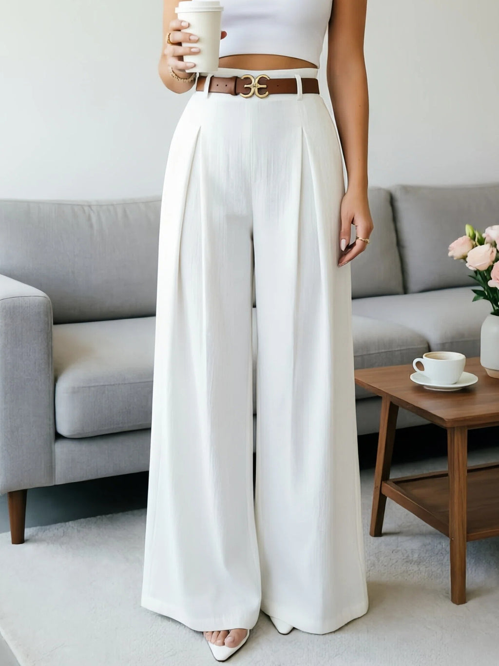 Women's Casual Straight-leg Wide-leg Pants