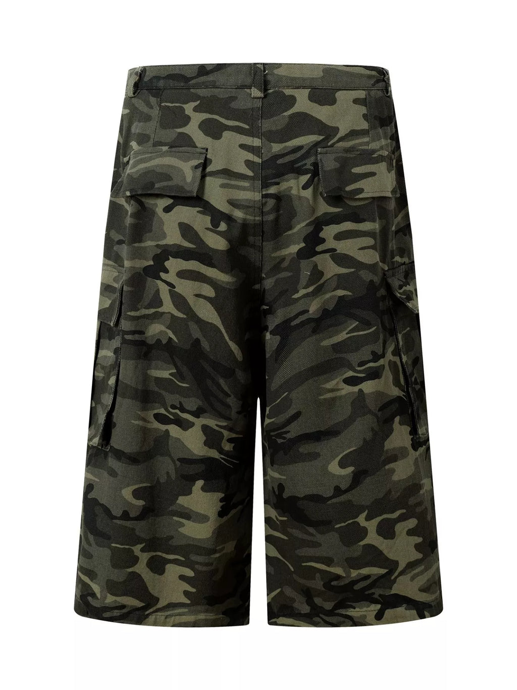 Men's Camouflage Color Men's Camouflage Cargo Wide-Leg Capris - Camouflage Color