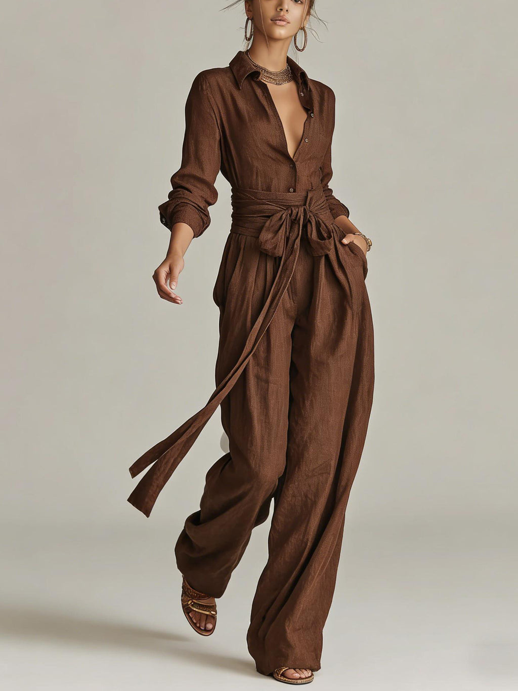 Women's 2026 Spring Summer Solid Color High Waist Short Sleeved Long Pants Fashion Casual Loose Trendy Casual Suit