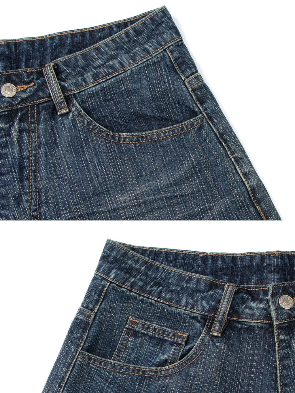 Men's Blue Men's Wide Leg Denim Shorts - Blue