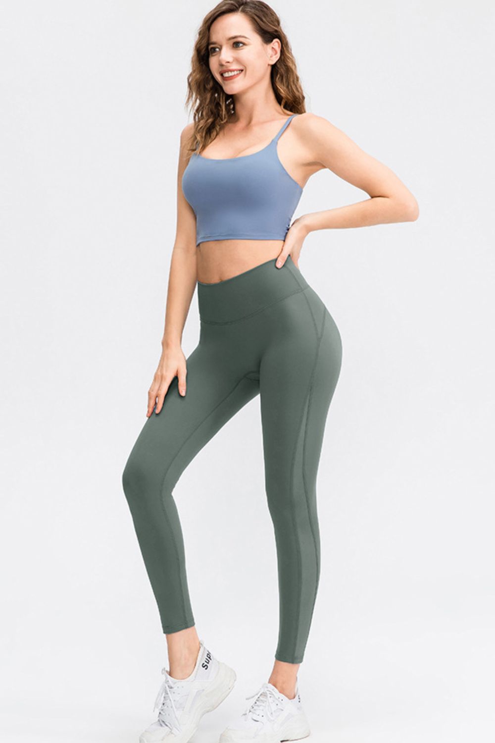 Women's Wide Waistband Slim Fit Long Sports Pants