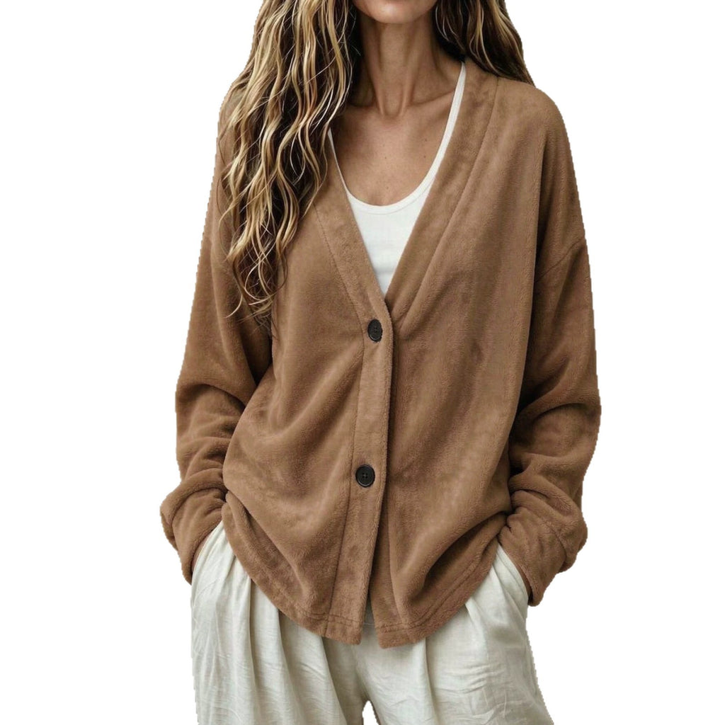 Loose-fit Casual Thickened Warm Plush Coat