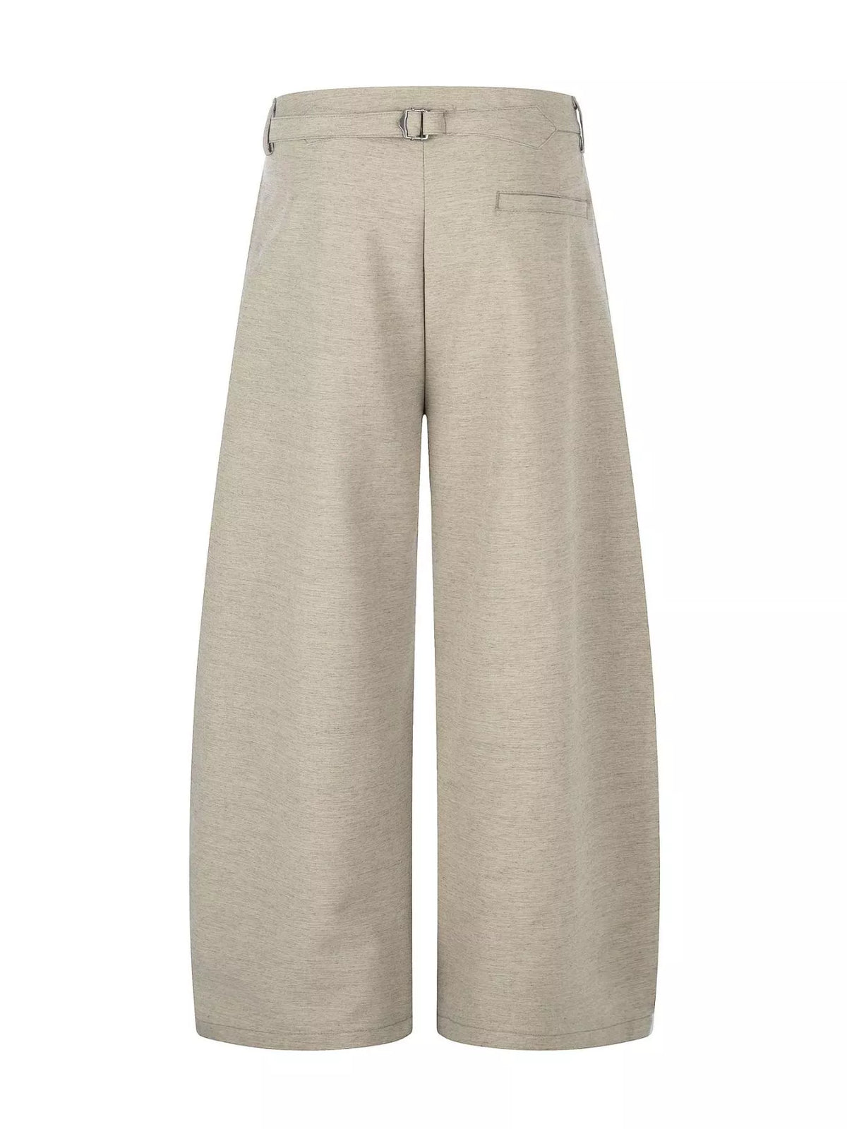 Men's Tan Men's Wide-Leg Pleated Pants - Tan