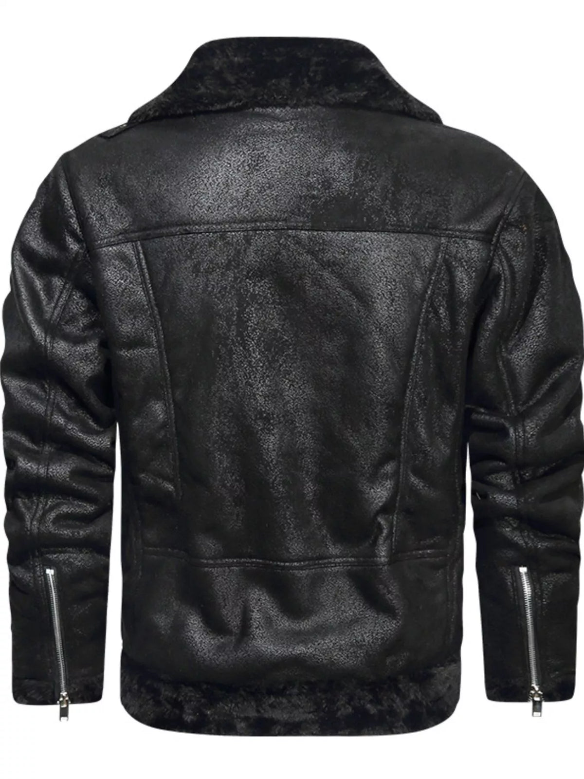 Men's Plus Size Zip Up Fuzzy Outerwear