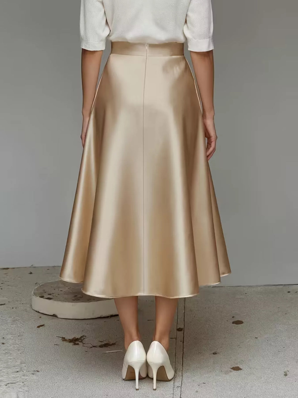 Women's Satin Midi Skirt
