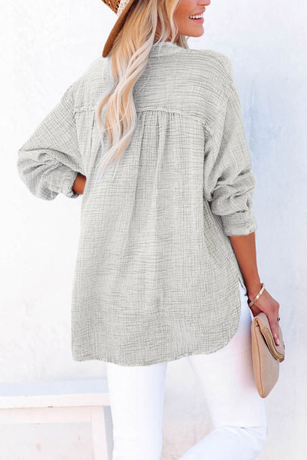 Women's Buttoned Long Sleeve Blouse