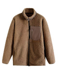 Women's Zippered Fleece Fashionable Casual Jacket