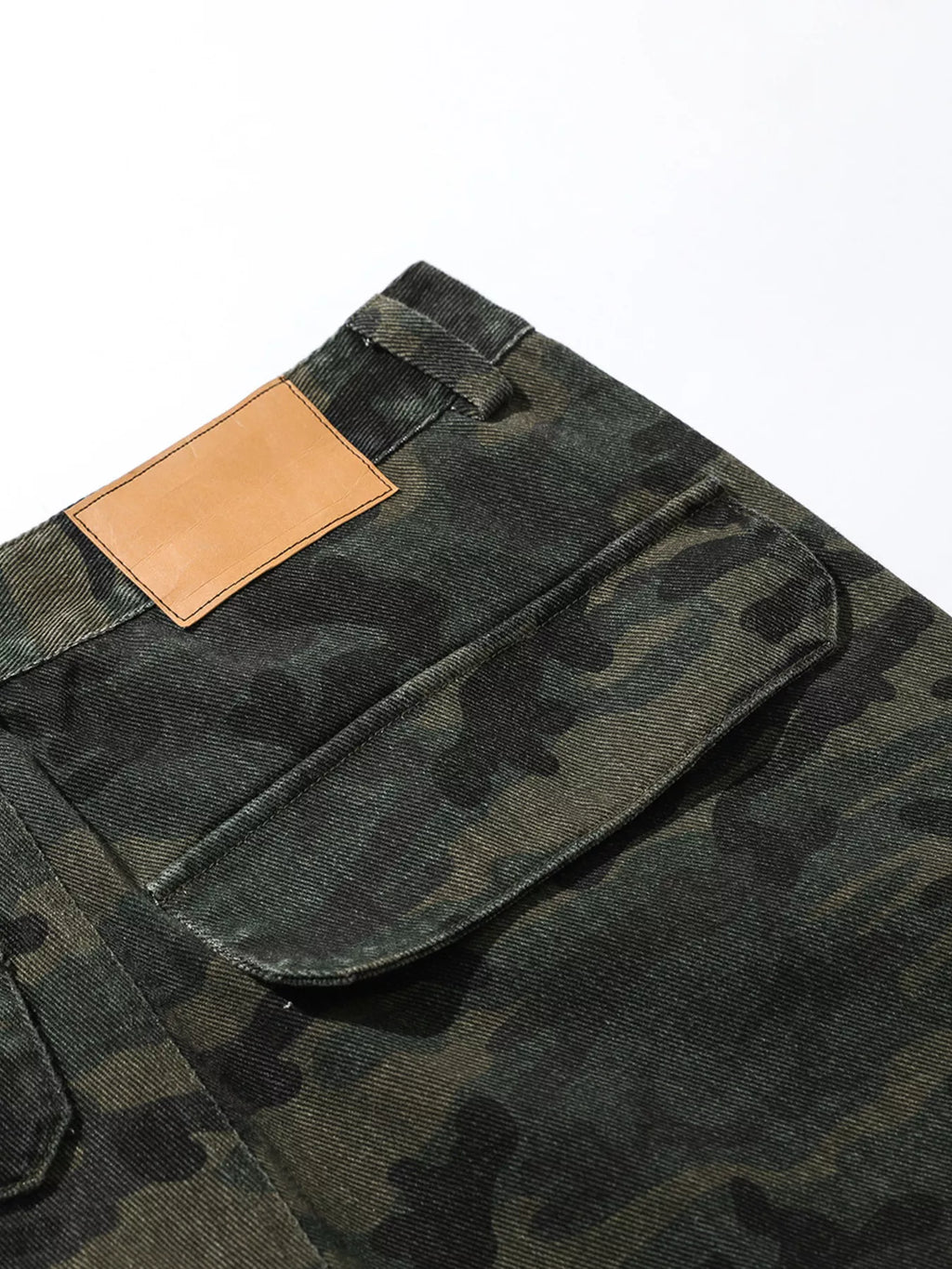 Men's Green Camouflage Men's Camouflage Cargo Capris - Green Camouflage