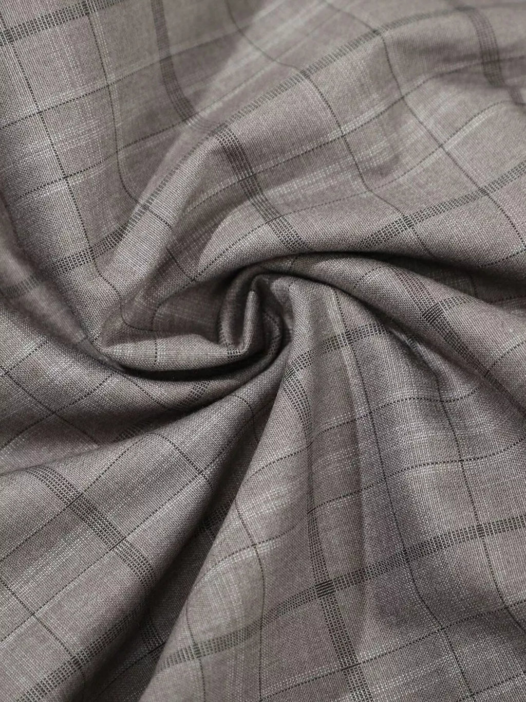 Men's Gray Men's Plaid Wide-Leg Pants - Gray
