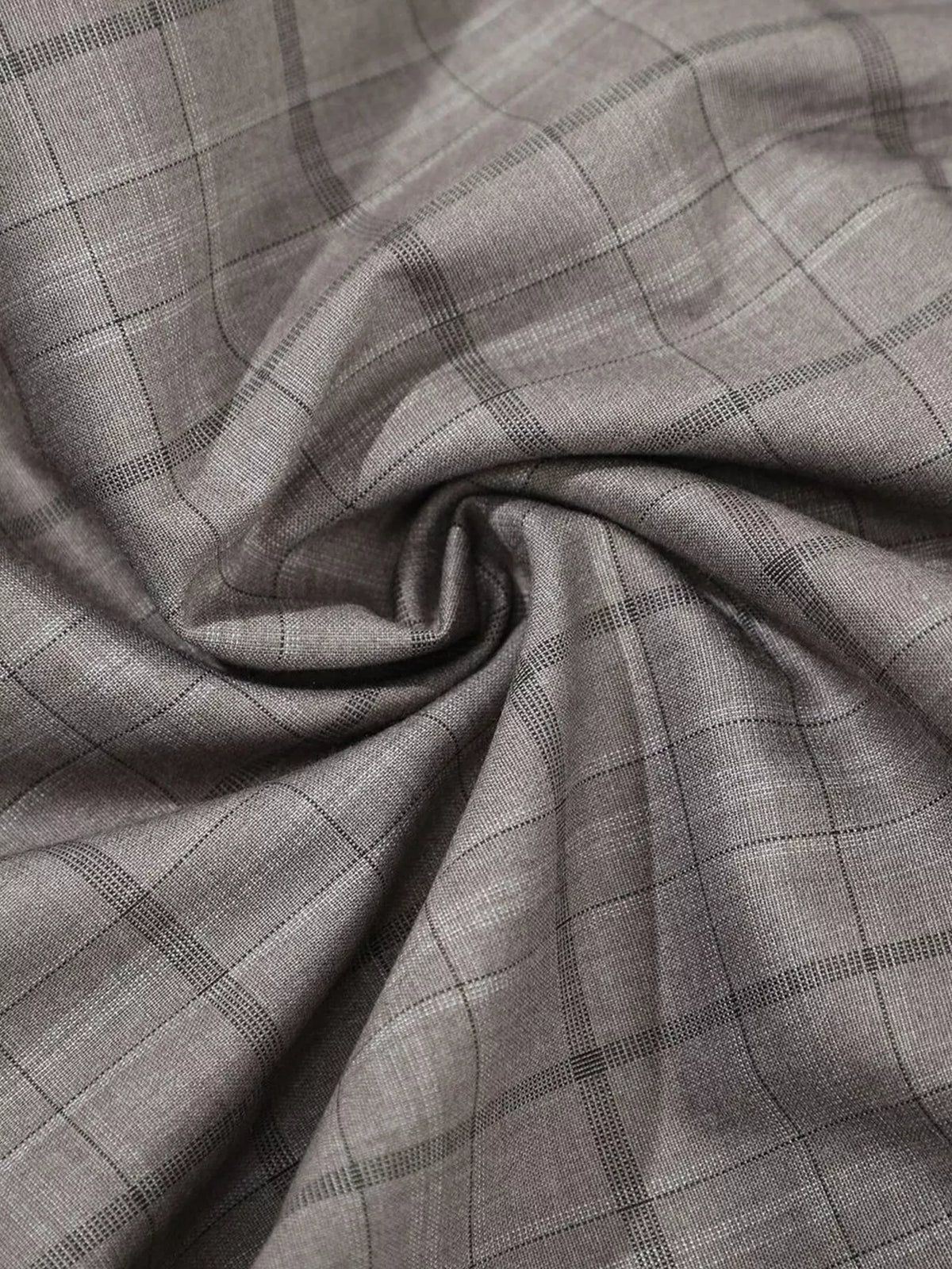 Men's Gray Men's Plaid Wide-Leg Pants - Gray
