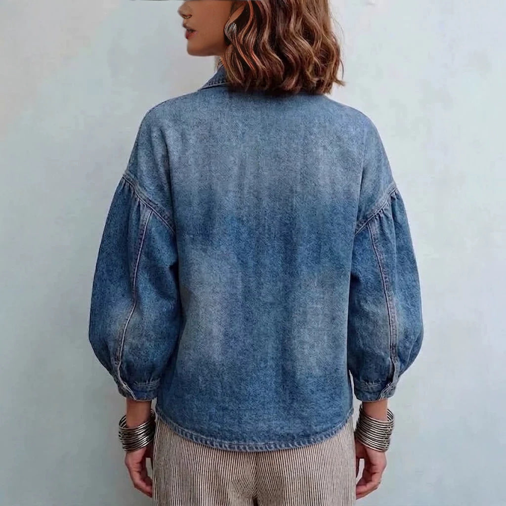 Loose-fitting Versatile Long-sleeve Jacket With A Lapel Collar