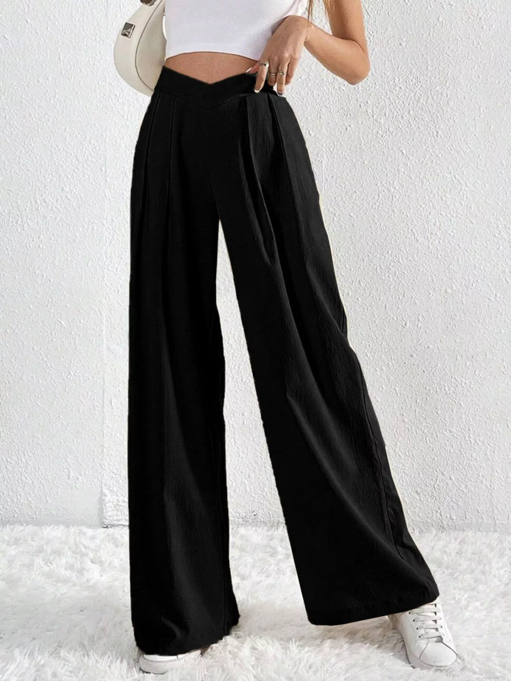 Women's Pleated Wide Leg Pants
