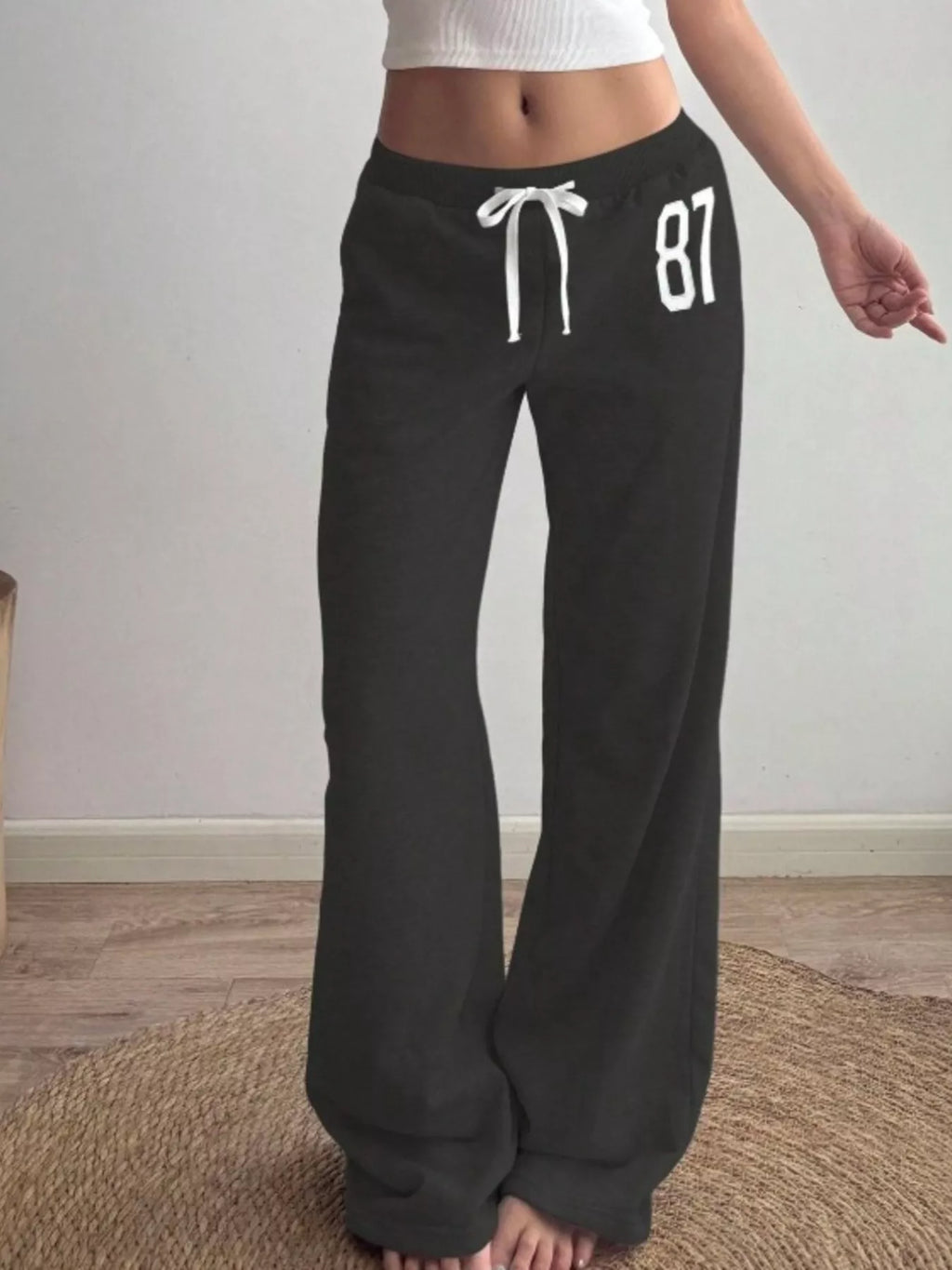 Women's Drawstring Wide Leg Pants