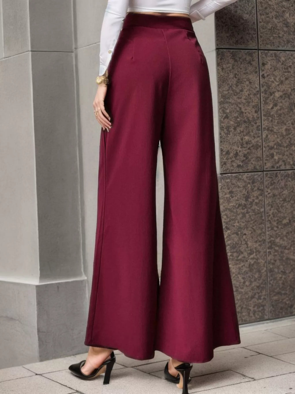Women's High-Waisted Wide-Leg Pants