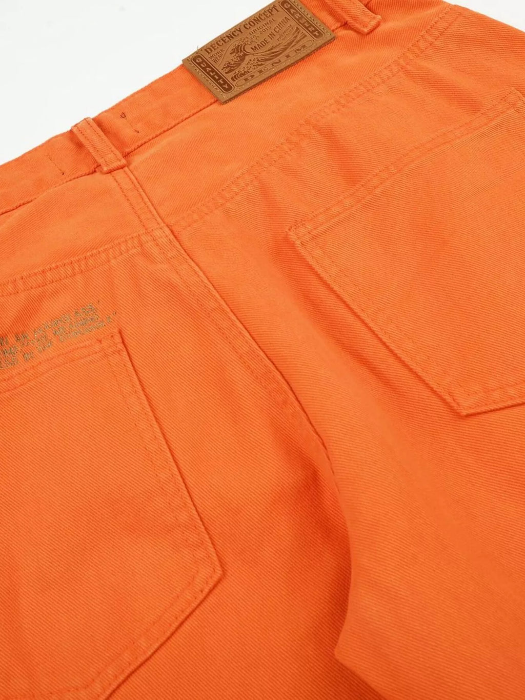 Men's Orange Men's High-Waisted Wide-Leg Pants - Orange